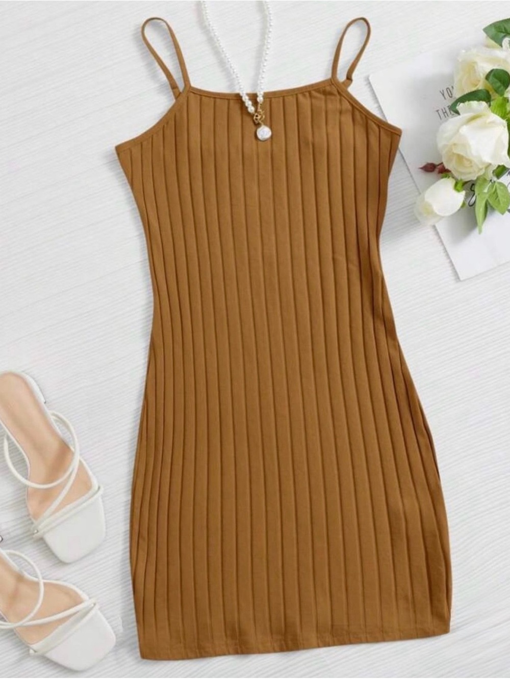SHEIN Ribbed Cami Mini Dress – Size Small – Like New